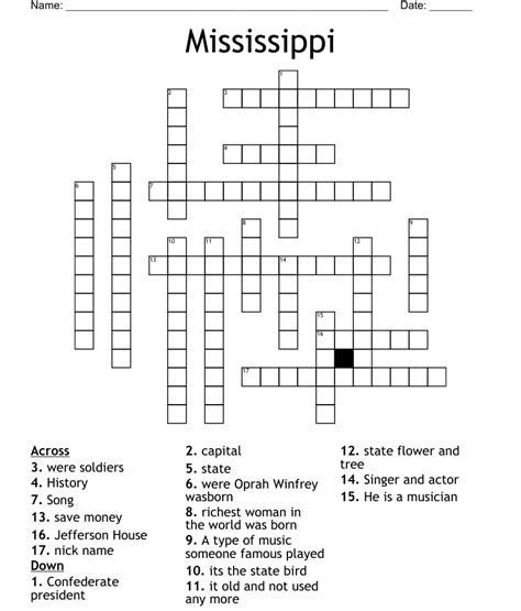 Crossword Clue. . Media mogul born in mississippi crossword clue